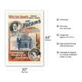 thumbnail image 2 of The Houdini’s - Harry and Beatrice Houdini - Welsh Brothers Circus - Vintage Magic Poster c.1894 - Fine Art Matte Paper Print (Unframed) 30x44in, 2 of 4