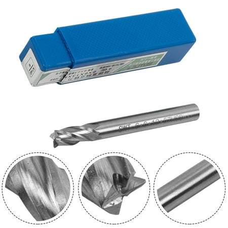 

Goodhd 4/6/8/10/12mm HSS CNC 4 Flute Straight Shank End Mill Cutter Drill Bit Tools