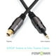 FosPower (6FT) 24K Plaqué Or Toslink à Mini Toslink Numérique Optique S/PDIF Câble Audio – image 2 sur 7