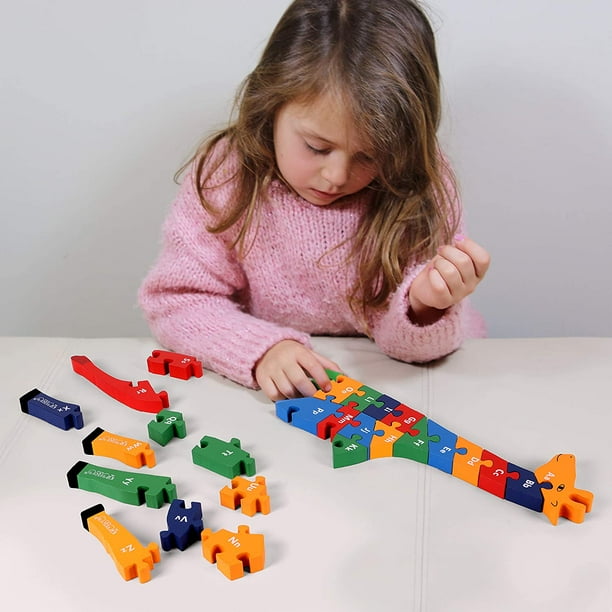 Puzzle sales jirafa madera