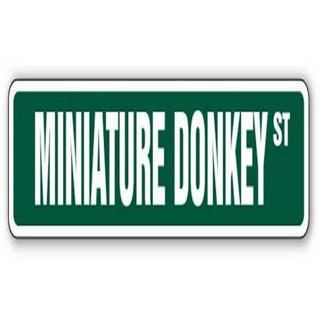 SignMission SS-Miniature Donkey 4 x 18 Po. Panneau de Rue - Âne Miniature - Petits Ranchs de Mulets