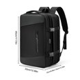 thumbnail image 3 of Mochila de mano unisex Bolsa para portátil de gran capacidad con puerto USB para hombres y mujeres, 3 of 6