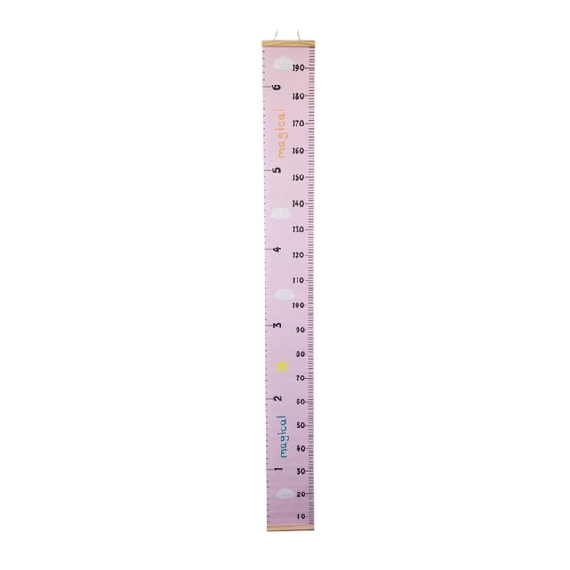 Naiovety Tabla de crecimiento para niños, seguimiento del progreso de altura con estilo, tabla de crecimiento de altura para niños, tabla de Decoración del hogar rosa