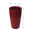 thumbnail image 3 of Algreen Modena 22" Self-Watering Planter, Round Taper, Gloss Red, 3 of 4