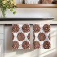 thumbnail image 7 of Brown Dahlia Kitchen Towels Set of 1, Vintage Abstract Grey Flowers Floral Absorbent Dish Towels for Kitchen, Microfiber Hand Towel, Quick Drying Tea Towel for Cleaning Decorative Dishcloths, 7 of 7
