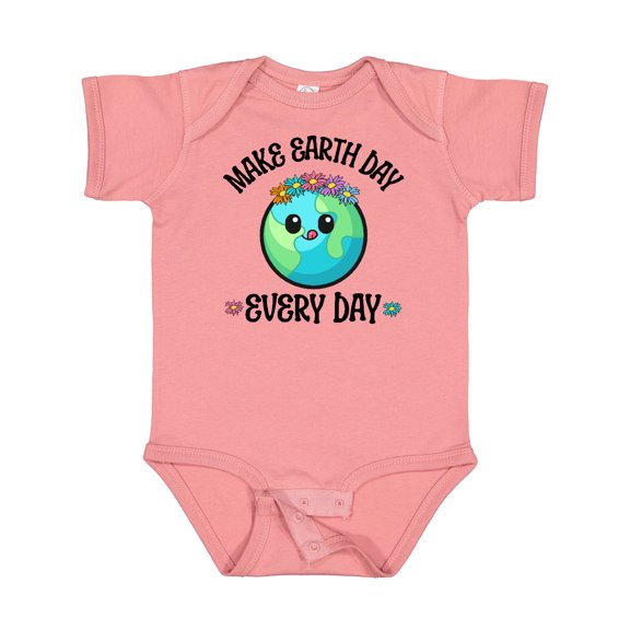 Inktastic Make Earth Day Every Day 2024 Girls Baby Bodysuit