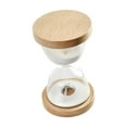 thumbnail image 1 of Reloj de Cristal con Base de Madera Doble, , 6,5 Pulgadas, Regalo de Cumpleaños, Mano de Obra Fina, Escritorio, Decoración de Oficin , Marrón claro Sin madera clara Macarena reloj de arena de resina, 1 of 7