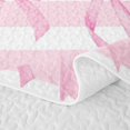 thumbnail image 5 of Manfei Teens Kawaii Ribbon Bow Tie Quilt Full,Girls Geometric Stripes Full Bedspread Sets, 5 of 7