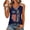 Navy, variant on JULMCOMO 4th of July Tank Tops for Women Patriotic V Neck Independence Day Shirt Stars Stripes 1776 Summer Sleeveless Shirts Wine S