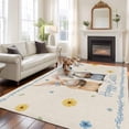 thumbnail image 3 of Happy Easter Area Rug 8x10 Washable Rug Non Slip Spring Floral Gnomes Eggs Basket Leaf Beige Large Area Rug Soft Stainresistant Indoor Floor Carpet for Living Room Bedroom Home Office Dining Room, 3 of 8