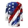 thumbnail image 4 of TrendVibe365 Independence Day T Shirt Womens Summer Stars Stripes Independence Day Shirts Casual 3/4 Sleeve Patriontic Tunic Tops Fashion Crew Neck 1776 Clothes Loose Fit Outfits, 4 of 5