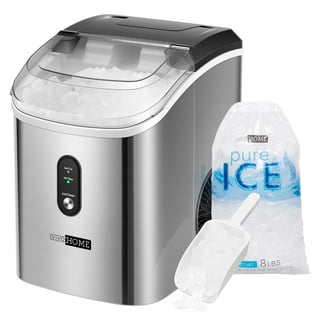 Commercial Ice Maker 44 lbs 3 Quart Stainless Steel Countertop Ice