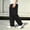 Black, variant on Spazoro Boys Wide Leg Sweatpants, Drawstring Solid Color Elastic Waist Loose Fit Pockets Kids Casual Streetwear Pants Khaki Size 9-10