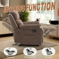 thumbnail image 3 of Korser Sillones Reclinables Pequeños para Espacios Reducidos,Sillón Reclinable Manual con Bolsillos Laterales es Adecuada para la Sala de Estar,Pana,Marrón, 3 of 7
