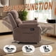thumbnail image 3 of Korser Sillón Reclinable Pequeño,Manual con Bolsillos,Para Sala,Pana,Marrón, 3 of 7
