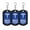 3x Blue, variant on Medical Equipment Luggage Tag Medical Alert Zipper Pull Bag Tag