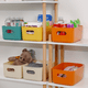thumbnail image 5 of Laklulu Papelera de almacenamiento blanca con asas, organizador de gran capacidad, caja de almacenamiento multiusos con asas para baño, cocina y sala de estar..., 5 of 5