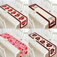thumbnail image 2 of Valentines Day Table Runner Farmhouse Buffalo Plaid Table Runners Be Mine Heart Rectangular Table Runner for Wedding Party Valentines Day Decorations, 2 of 3