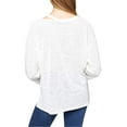 thumbnail image 2 of Sanctuary Clothing Womens Cutout Knit Blouse, White, Large, 2 of 3