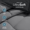 thumbnail image 5 of Bare Home 1800 Collection Reversible Down Alternative Comforter, All-Season, Oversized King, Black/Gray, 5 of 10