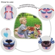 2-in-1 Go Potty for Travel, Portable Folding Compact Toilet Seat,Potty Training Toilet Chairs for Toddler Boys & Girls with Storage Bag and Potty Liners by BlueSnail (Blue+Pink)