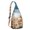 Beige-11, variant on 4-Pockets Cross Body Bags for Woman Men,Cute Sea Life Sling Bag Chest Bag with Adjustable Strap Women's Crossbody Bags for Outdoors Hiking Traveling