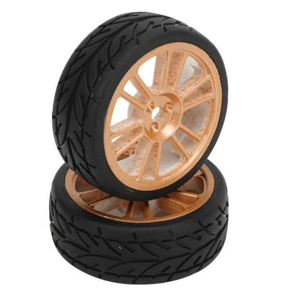 Neumáticos para coche RC BuyWeek 2 piezas neumáticos de coche RC color negro y cobre
