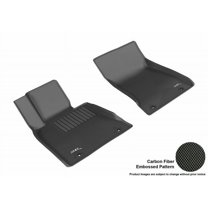 3D MAXpider 2017-2020 Fits Genesis G80 Kagu 1st Row Black Carbon Fiber Embossed Pattern Floor Mat L1HY06111509