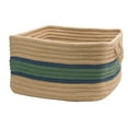 thumbnail image 2 of GA01A024X014S Garden Banded Square Basket - Moss/Federal Blue 24"x24"x14" Basket, 100% Polypropylene - Square ., 2 of 3