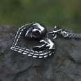 thumbnail image 4 of ZMY Home Stainless Steel Party Jewelry Long Chain Edgy Love Heart Skull Pendant Necklace for Men, 4 of 6