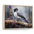 thumbnail image 2 of Designart "Observing Bird s Curiosity II" Animals Floater Framed Canvas Wall Art, 2 of 7