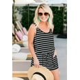 thumbnail image 5 of REORIA Women Summer Romper Sleeveless Short Jumpsuits Loose Rompers with Pockets, 5 of 9