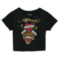 thumbnail image 1 of Ed Hardy Tiger Heart Baby Tee - EHW1104-30D (Black, L), 1 of 2