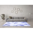 thumbnail image 3 of Ahgly Company Machine Washable Indoor Square Abstract Blue Modern Area Rugs, 6' Square, 3 of 4