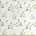 thumbnail image 1 of Floral Fabric by the Yard, Simplistic Flowers Spring Tones Plain Background, Decorative Upholstery Fabric for Chairs & Home Accents, Pale Mauve Earth Yellow by Ambesonne, 1 of 4