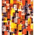 thumbnail image 3 of Ambesonne Geometric Duvet Cover Set, Modern Painting, 2-Calking, Orange Yellow and White, 3 of 7