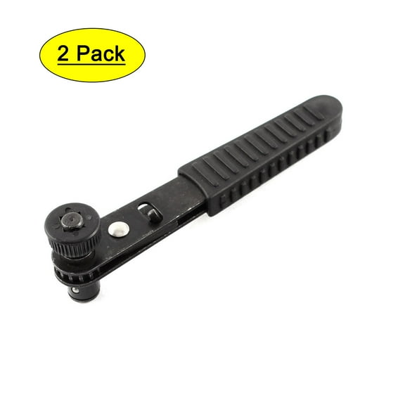 Unique Bargains 1/4" Square Drive H6 Hex Head Double End Rotating Torque Ratchet Wrench 2 Pcs