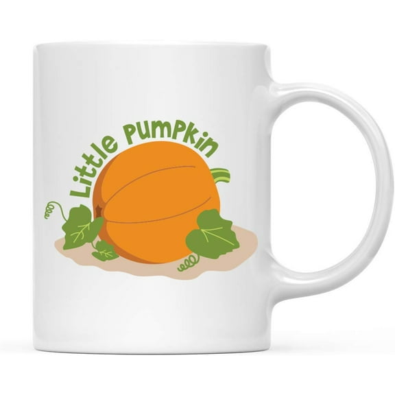 Koyal Wholesale Fall Autumn Season 11oz. Coffee Mug Gift, Little Pumpkin, Graphic with Leaves, 1-Pack