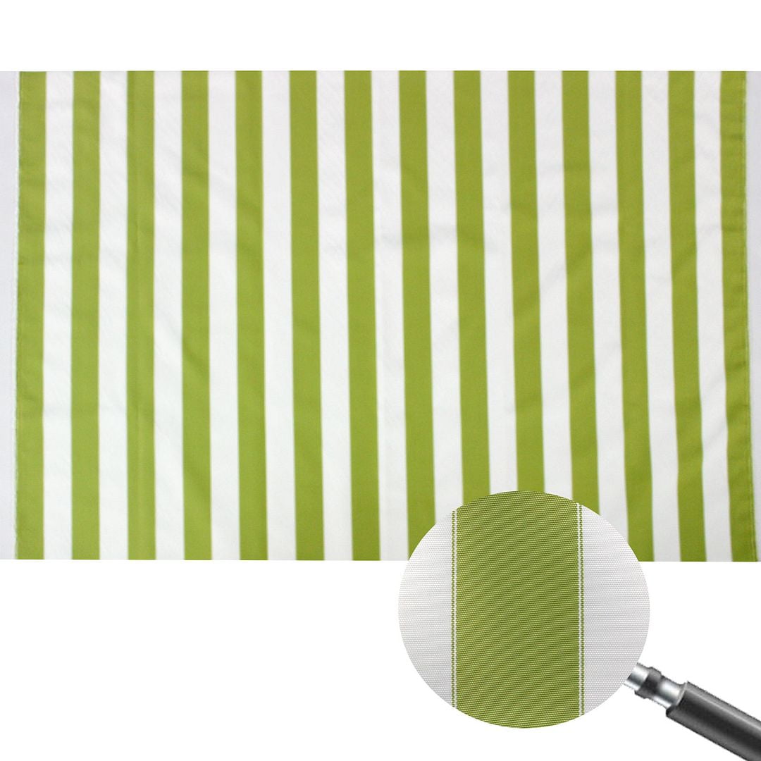 Stripe Waterproof Canvas Awning Fabric Fabric Waterproof Outdoor Fabric 60" Limegreen_White (1