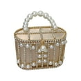 thumbnail image 2 of Bolso tipo cubo perfecl con decoración creativa para hombro Beige, 2 of 8