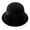 Black, variant on MEICHEN Fashion Solid Color Bowler Hat with Bowknot Mesh Ornament for Women Winter Elegant Retro Cloche Hat Women's Bucket Hat