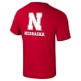 thumbnail image 2 of Men's Colosseum Scarlet Nebraska Huskers Logo Lockup 2-Hit Active Blend T-Shirt, 2 of 2