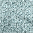 thumbnail image 1 of oneOone Cotton Poplin Teal Green Fabric Leaves Dress Material Fabric Print Fabric By The Yard 42 Inch Wide, 1 of 4