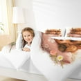 thumbnail image 4 of Feelyou Cute Cartoon Cow Queen Comforter Set for Teen, Kawaii Daisy Flower Floral Bedding Sets, Farmhouse Animal Reversible Bedding Comforter Set, Ultra Soft Bedroom Decor, 3-Piece, 4 of 8