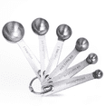 thumbnail image 1 of Cucharas medidoras, cucharadas pequeñas con tamaños métricos y estadounidenses, juego de 6 para regalo, medida en seco Ormromra CPB-DE-LYY1317, 1 of 5