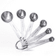 thumbnail image 1 of Cucharas medidoras, cucharada pequeña con medidas métricas y estadounidenses, juego de 6 para medir en seco para regalo, 1 of 5