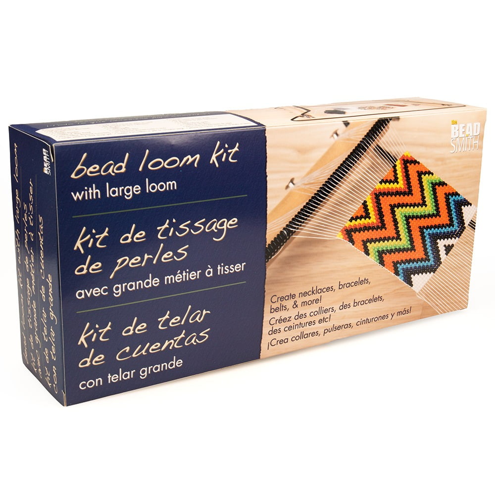 Beadsmith Metal Bead Loom Kit | Includes Thread, Needles, 18-Gram Glass Beads, & Wire Loop Needle Threader | Bracelets, Necklaces, Belts, & More!