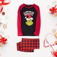thumbnail image 1 of Pijamas Navideñas Traje de pantalón largo negro con estampado de dibujos animados estilo casual familiar de Navidad Ygjytge Negro*Hombre T M para Unisex, 1 of 5