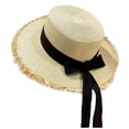 thumbnail image 3 of Summer Wide Brim Sun Hat for Women Men Breathable Straw Beach Hat Casual Outdoor Sunshade Cap, 3 of 3
