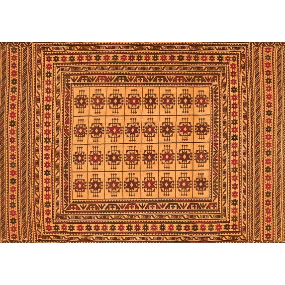 Ahgly Company Indoor Rectangle Persian Orange Traditional Area Rugs, 8' x 10'
